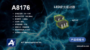 A8176 LED背光驱动 1.0MHz, 1.2A up to 24V Output
